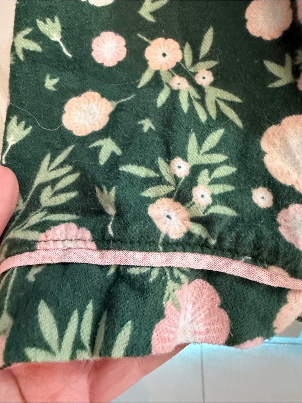 Floral Green ladiesPajama Set - Two-Piece Cozy Sleepwear Xl 16/18 - Picture 7 of 8